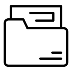 Poster - Archive folder icon outline vector. File portfolio. Organize document