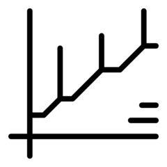 Poster - Finance graph icon outline vector. Data chart. Bar diagram