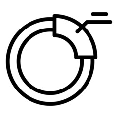 Poster - Level pie chart icon outline vector. Data circle. Round template