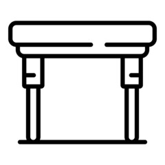 Wall Mural - Iron table icon outline vector. Foldable table. Compact picnic