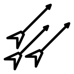 Poster - Competition arrow icon outline vector. Target dart. Bullseye dart