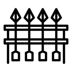 Poster - Archery game arrows icon outline vector. Dart target. Bullseye goal