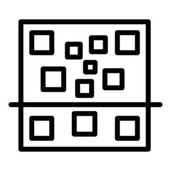 Canvas Print - Digital code reader icon outline vector. Qr scan. Phone scanner