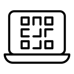 Fototapete - Computer code scanner icon outline vector. Scan qr. Mobile reader