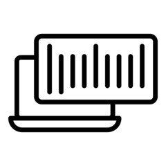 Fototapete - Computer barcode icon outline vector. Code scanner. Scan bar
