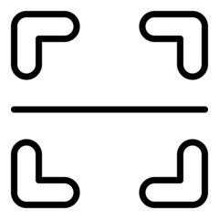 Poster - Square barcode icon outline vector. Scan qrcode. Mobile qr frame