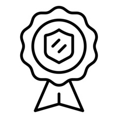 Poster - Privacy award icon outline vector. Safety shield. Safety emblem