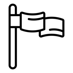 Poster - Target flag icon outline vector. Business goal. Success mission