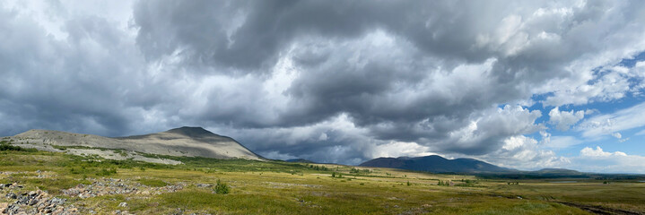 Aufkleber - Beautiful summer mountain landscape.
