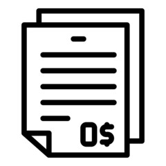 Poster - Course contract icon outline vector. Document form. Summary profile