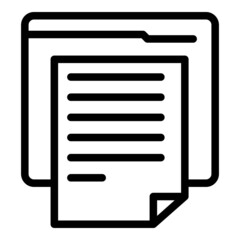 Poster - Learning material icon outline vector. Online training. Distance school