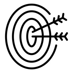 Poster - Market target icon outline vector. Customer campaign. Audience goal