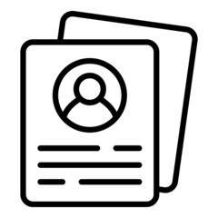 Poster - Customer data icon outline vector. Client profile. Account information