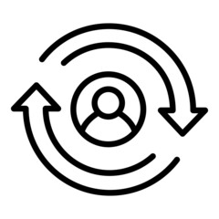 Poster - Client retention icon outline vector. Customer retain. Consumer return