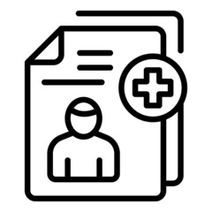Poster - New client icon outline vector. Add customer. Consumer introduction