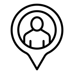 Canvas Print - Client location icon outline vector. Customer target. Strategy behavior