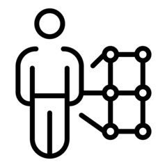 Poster - worker productivity icon outline vector. multitask employee. manage time
