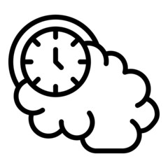 Poster - Effective working time icon outline vector. Workflow schedule. Work deadline