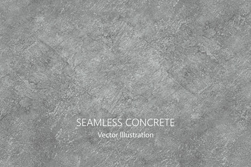 Seamless vector gray concrete texture. Stone wall background.