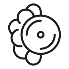 Poster - Memory processor icon outline vector. Digital chip. Server brain