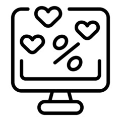 Poster - Loyalty sale icon outline vector. Customer discount. Gift program
