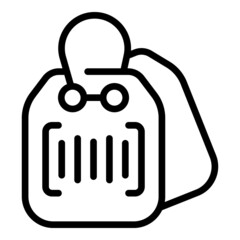 Poster - Barcode price icon outline vector. Label tag. Shop sale