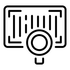 Canvas Print - Sale qr code icon outline vector. Scan bar. Label scanner