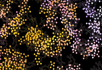Poster - Dark Pink, Yellow vector pattern with artificial intelligence network.