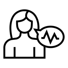 Poster - Speech recognition icon outline vector. Voice command. Control system