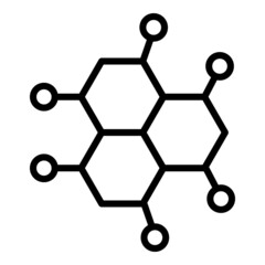 Poster - Chemistry formula icon outline vector. Laboratory science. Lab molecule