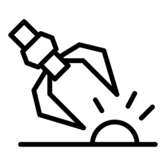 Poster - Serial production icon outline vector. Factory process. Manufacture industry