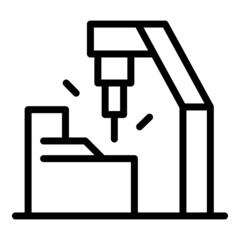 Poster - Mass manufacturing icon outline vector. Factory production. Industry assembly