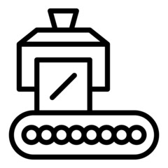 Poster - Factory machinery icon outline vector. Industry conveyor. Manufacture equipment