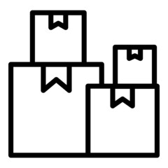 Poster - Factory boxes icon outline vector. Distribution storage. Warehouse parcel