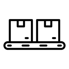 Poster - Production workflow icon outline vector. Factory process. Industry technology