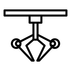 Poster - Arm machine icon outline vector. Robot hand. Machinery equipment