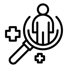 Wall Mural - Patient examination icon outline vector. Doctor treatment. Health checkup