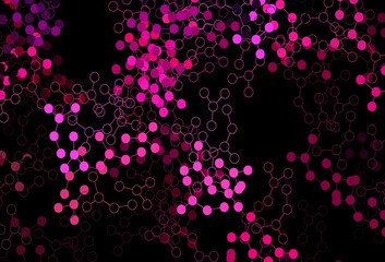 Poster - Dark Pink vector background with forms of artificial intelligence.