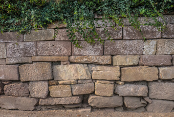 Canvas Print - Historische Sandsteinmauer