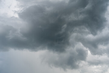 Dark and ominous Cumulonimbus Clouds just before they begin their down pour of rain.