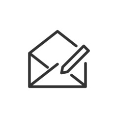 Canvas Print - Premium email line icon for app, web and UI.