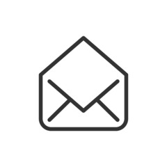 Sticker - Thin line icon of mail.