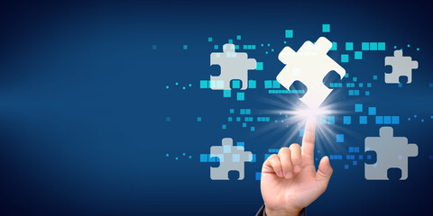 Poster - hands holding puzzle