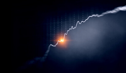 Business graph and trade monitor