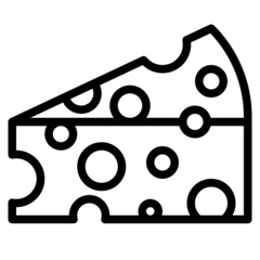 cheese line icon