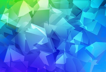 Poster - Light Blue, Green vector abstract mosaic background.