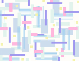 Wall Mural - a pattern with a combination of various squares on a white background. simple pattern design templat