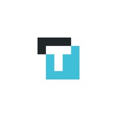 Wall Mural - t letter mark logo vector icon illustration