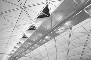 Aufkleber - Interior of modern architecture. Building abstract background