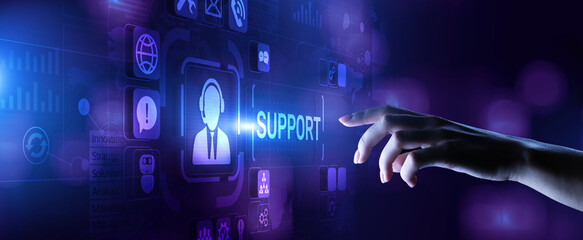 Poster - Support Customer service satisfaction business technology concept.